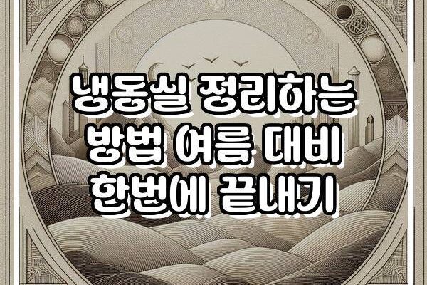 냉동실 정리하는 방법 여름 대비 한번에 끝내기