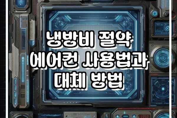 냉방비 절약 에어컨 사용법과 대체 방법