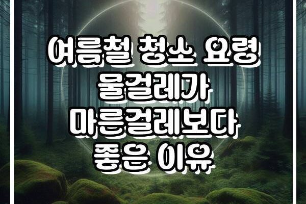 여름철 청소 요령 물걸레가 마른걸레보다 좋은 이유