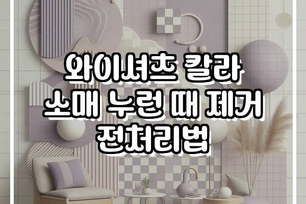 와이셔츠 칼라 소매 누런 때 제거 전처리법
