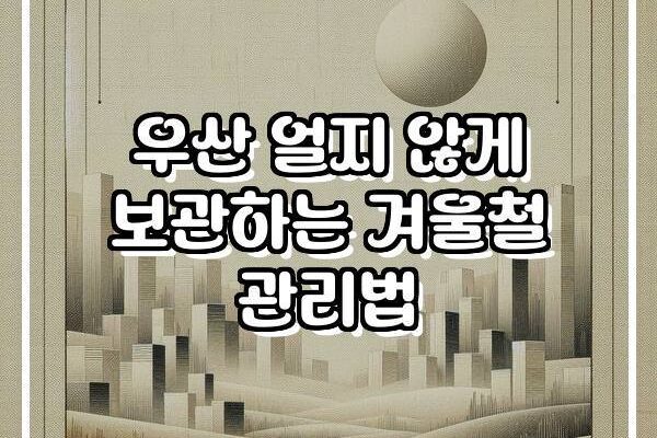 우산 얼지 않게 보관하는 겨울철 관리법