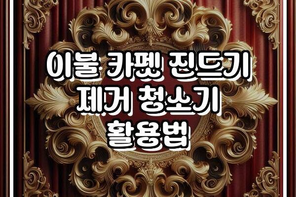이불 카펫 진드기 제거 청소기 활용법