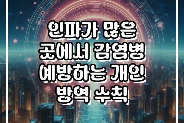 인파가 많은 곳에서 감염병 예방하는 개인 방역 수칙