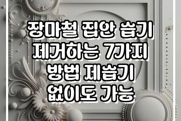 장마철 집안 습기 제거하는 7가지 방법 제습기 없이도 가능