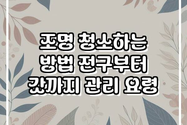 조명 청소하는 방법 전구부터 갓까지 관리 요령