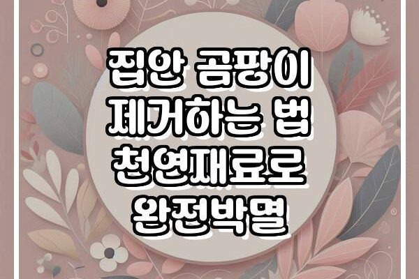 집안 곰팡이 제거하는 법 천연재료로 완전박멸