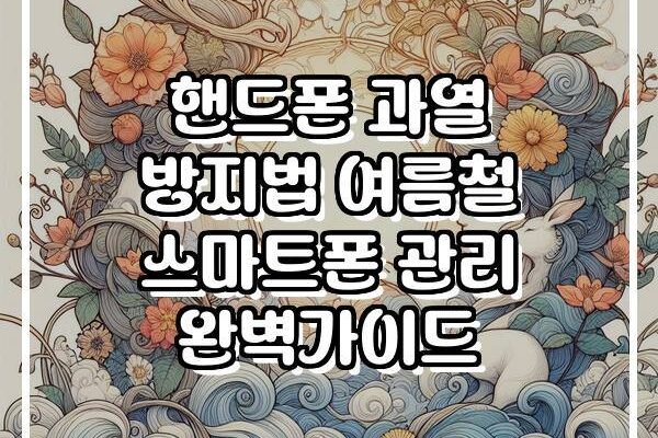 핸드폰 과열 방지법 여름철 스마트폰 관리 완벽가이드